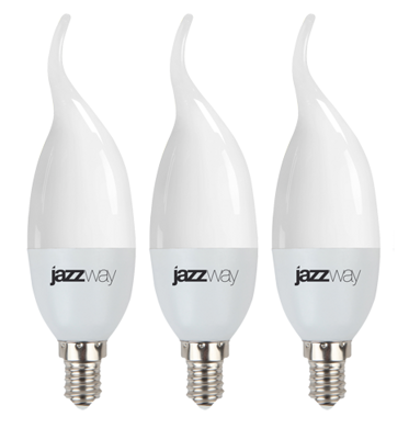 Лампа светодиодная PLED-SP CA37 9w E14 5000K 230/50 2859549A Jazzway (3 шт)